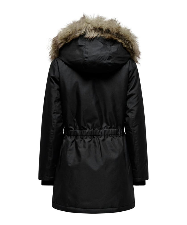 Only Black Polyester Parka