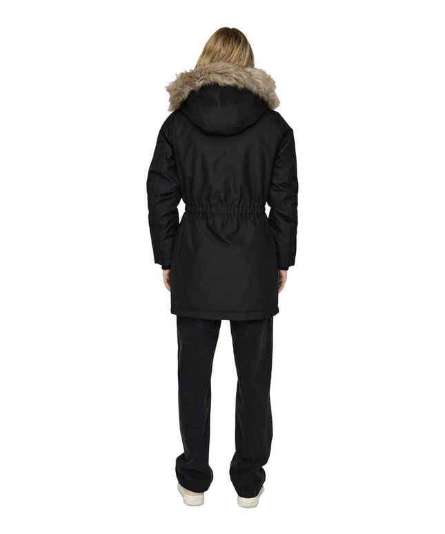 Only Black Polyester Parka