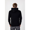 Rear view of Jack Jones Black Polyester Hoody highlighting the hood and clean silhouette, suitable for everyday streetwear.