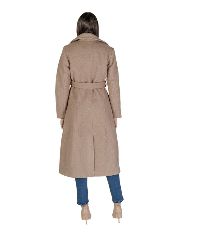 Vila Clothes Beige Polyester Coat