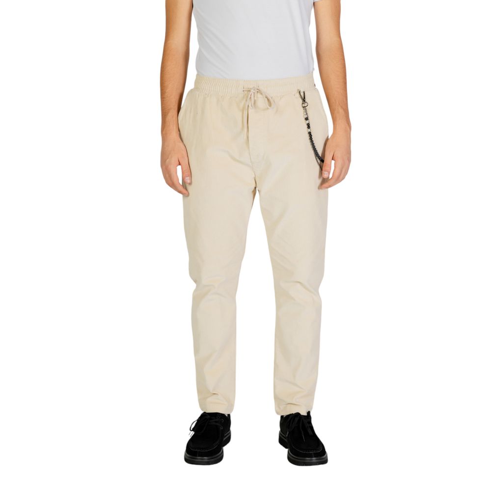 Gianni Lupo Cream Cotton Pant