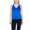 Vila Clothes Blue Polyester Top