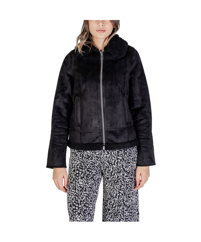Street One Black Polyester Jackets & Coat
