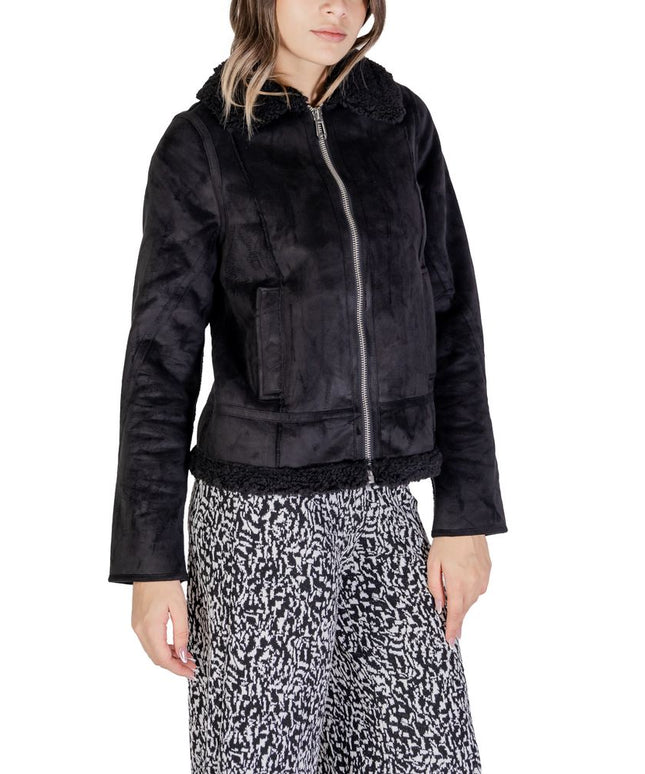 Street One Black Polyester Jackets & Coat