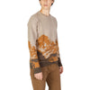 Gianni Lupo Brown Marabou Sweater