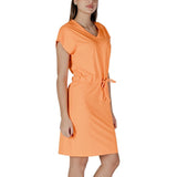 B.Young Orange Cotton Midi