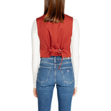Vero Moda Red Polyester Waistcoat