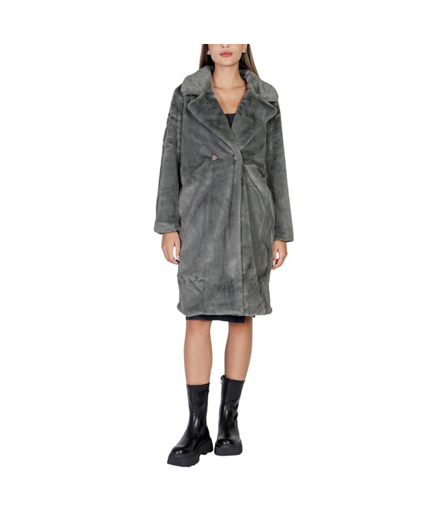 ICHI Black Polyester Jackets & Coat