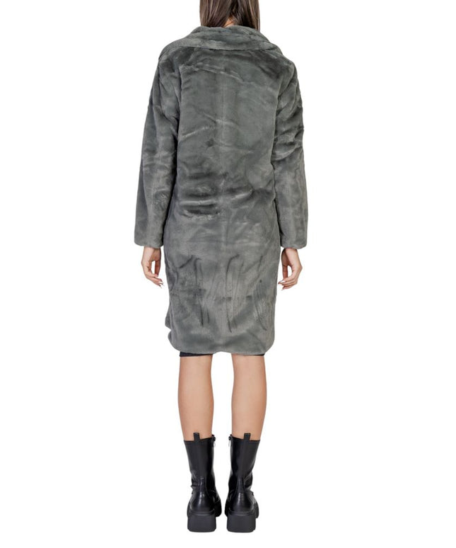 ICHI Black Polyester Jackets & Coat