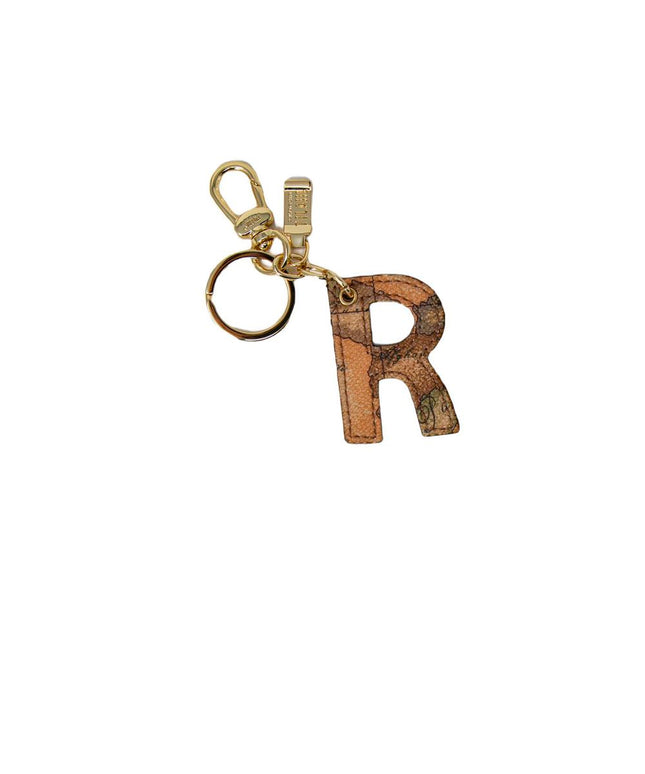 Alviero Martini Prima Classe Beige Leather Keychain