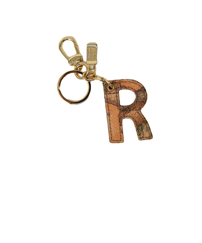 Alviero Martini Prima Classe Beige Leather Keychain