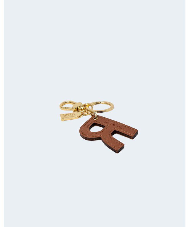 Alviero Martini Prima Classe Beige Leather Keychain