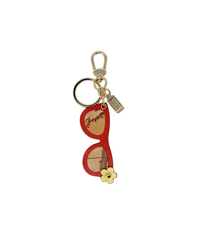 Alviero Martini Prima Classe Beige Leather Keychain