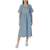 B.Young Light Blue Cotton Long
