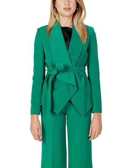 Sandro Ferrone Green Polyester Blazer