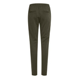 ICHI Green Polyester Casual Pants