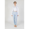 Sandro Ferrone Blue Polyester Pant