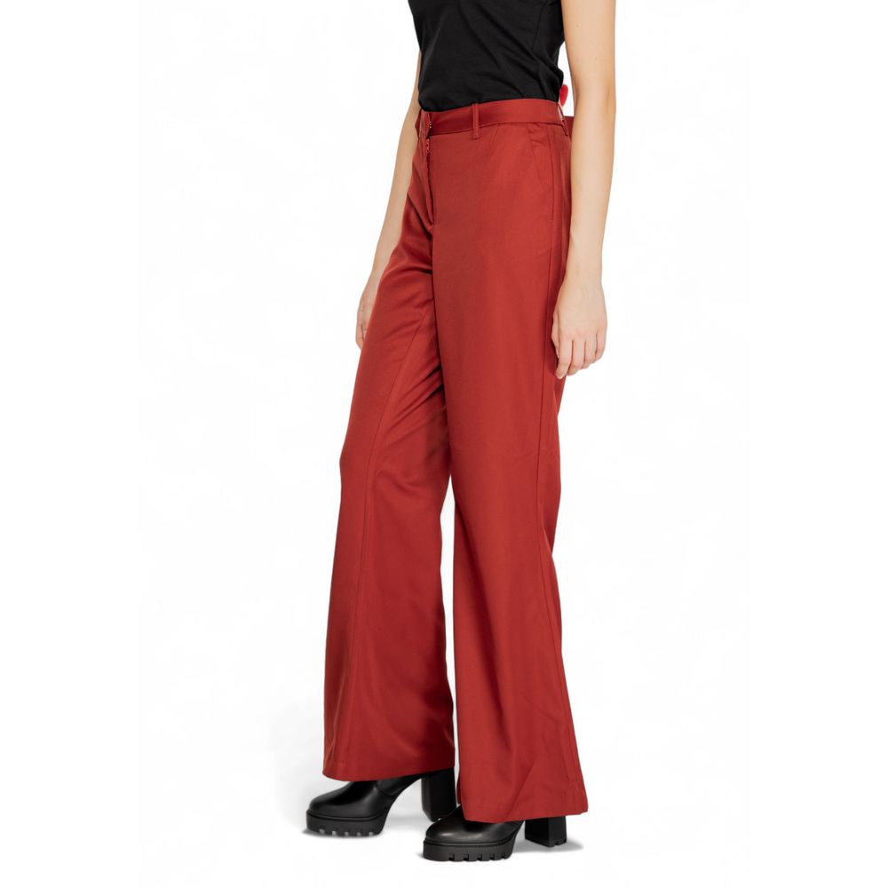 Vero Moda Red Polyester Pant