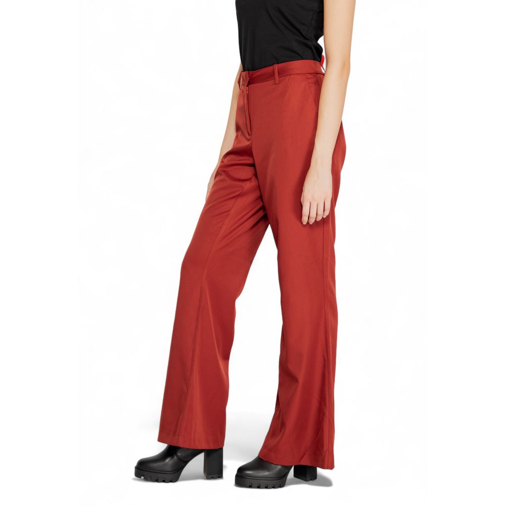 Vero Moda Red Polyester Pant