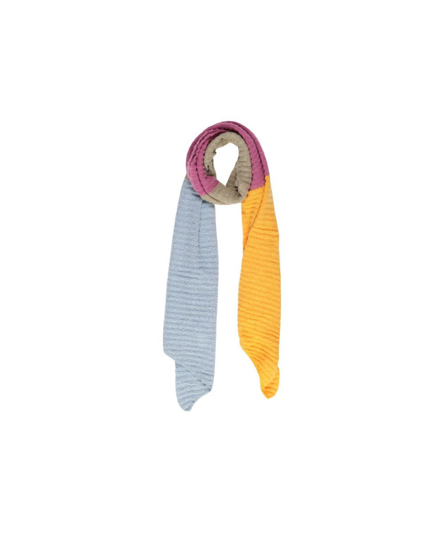 Pieces Yellow Recycled Polyester Scarf