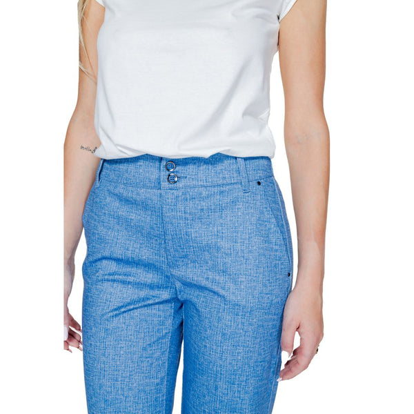 Street One Blue Polyester Pant