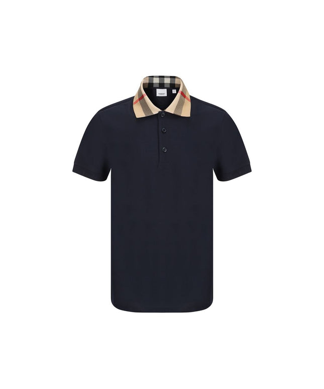 Burberry Blue Cotton Polo Shirt