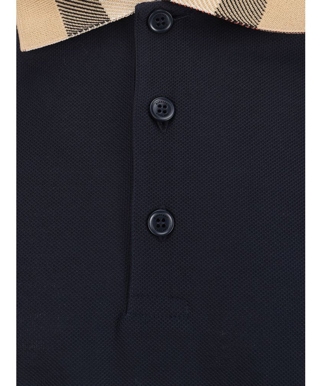 Burberry Blue Cotton Polo Shirt
