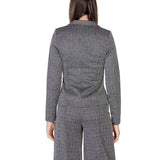 ICHI Black Polyester Blazer