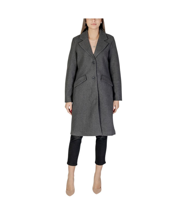Vero Moda Gray Polyester Coat