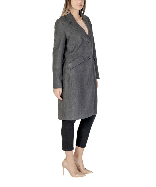 Vero Moda Gray Polyester Coat