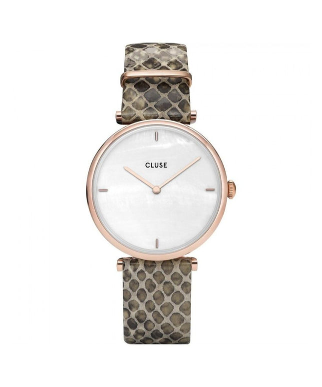 Cluse Beige Leather Watch