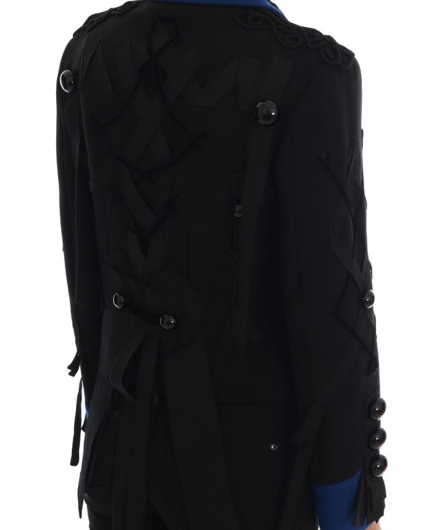 Dolce & Gabbana Black Wool Trench Jacket