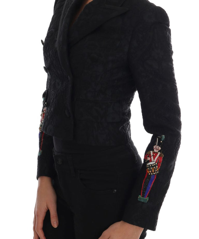 Dolce & Gabbana Black Brocade Blazer Jacket