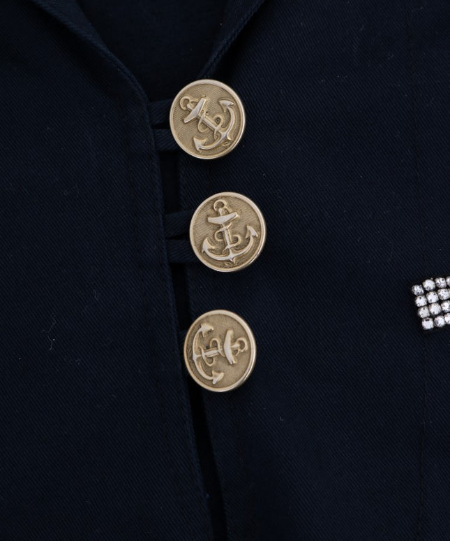 Dolce & Gabbana Blue Crystal MAMMA Sicily Jacket