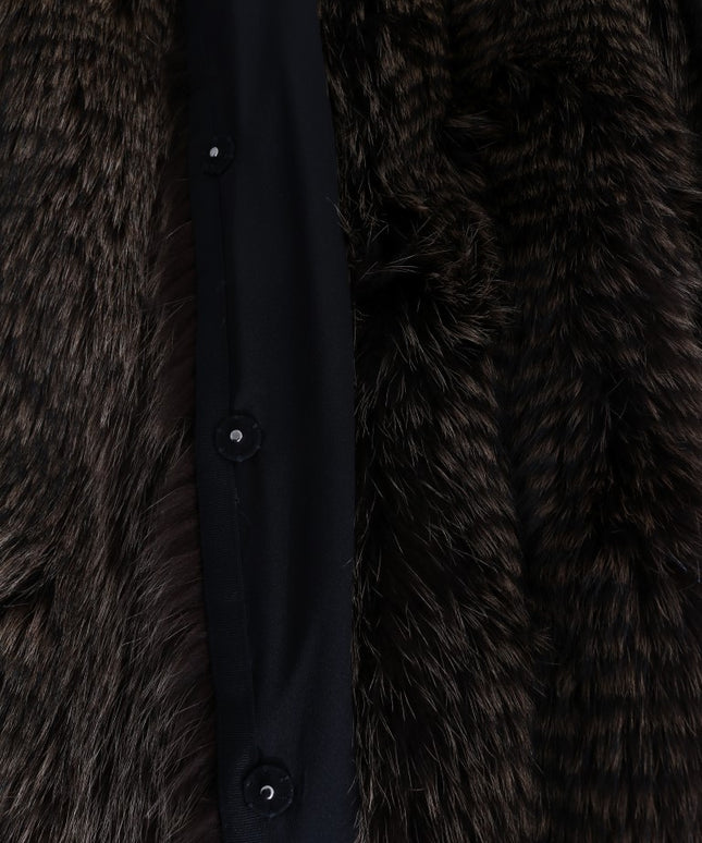 Dolce & Gabbana Brown Raccoon Fur Coat Jacket