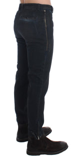 Costume National Blue Cotton Slim Pants Denim Jeans