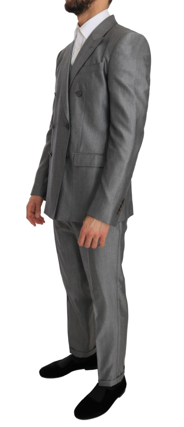 بدلة دولتشي آند غابانا سوداء مرنة بقصّة Slim Fit من Crystal Bee