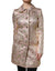 Dolce & Gabbana Metallic Pink Gold Jacquard Jewel Button Coat Jacket