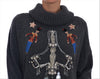 Dolce & Gabbana Fairy Tale Crystal Gray Cashmere Sweater