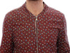 Dolce & Gabbana Bordeaux Leather Boxer Print Jacket Coat