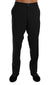 Dolce & Gabbana Black Wool Stretch Formal Trousers