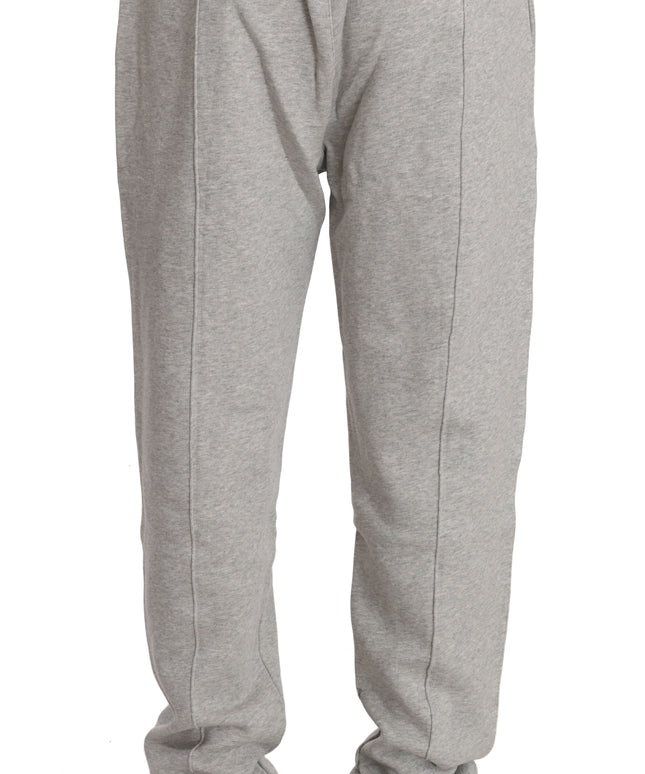 Billionaire Italian Couture Gray Cotton Sweater Pants Tracksuit
