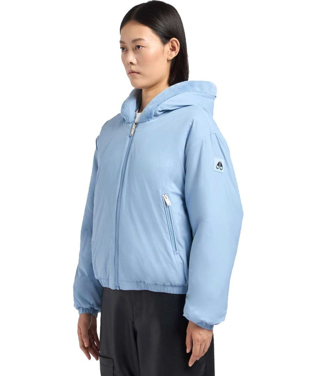 Moose Knuckles Light Blue Nylon Women Jacket