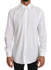 Dolce & Gabbana White Cotton GOLD Dress Shirt