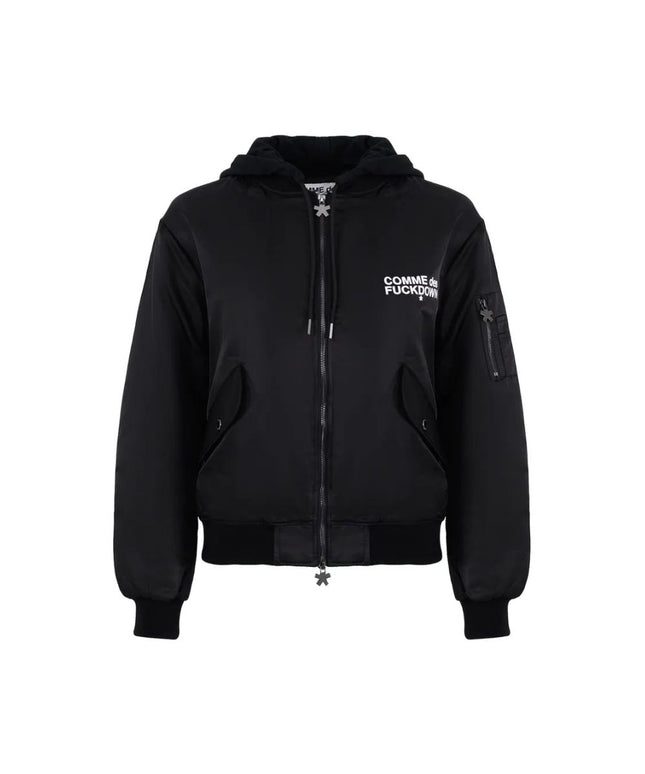 Comme Des Fuckdown Black Nylon Jackets & Coat