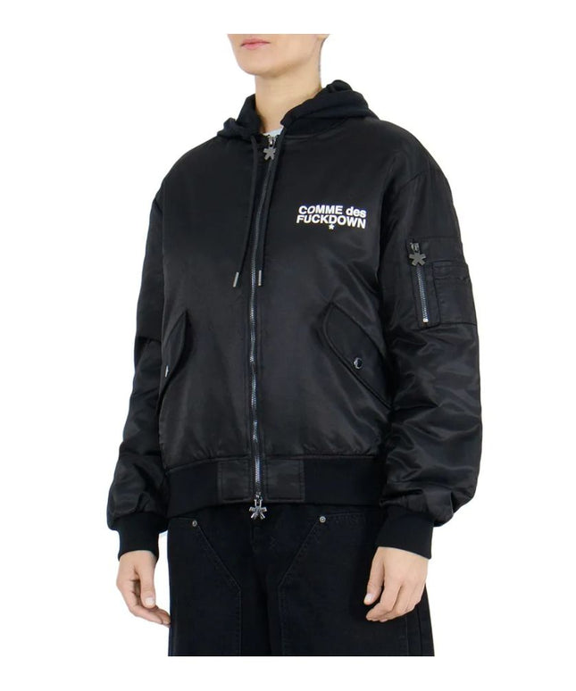 Comme Des Fuckdown Black Nylon Jackets & Coat