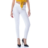 Only Only White Cotton Skinny Jean (Waist Size: L/32, nan: nan, nan: nan)