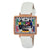 Bobroff White Leather Watch