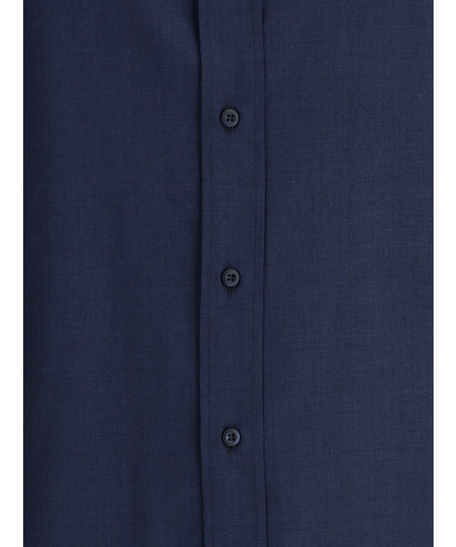 Brunello Cucinelli Blue Cotton Shirt