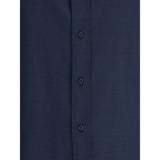 Brunello Cucinelli Blue Cotton Shirt